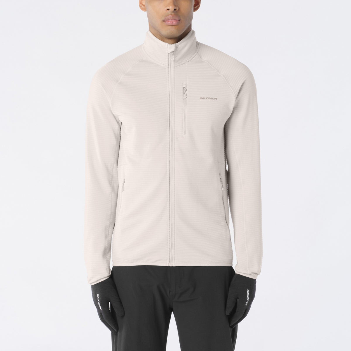 Salomon ESSENTIAL LIGHTWARM Men's Full Zip Midlayer Jacket