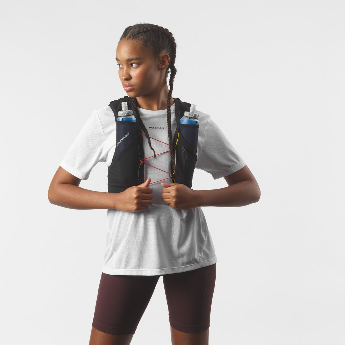 Salomon ADV SKIN 5 RACE FLAG Unisex Running Vest with flasks included