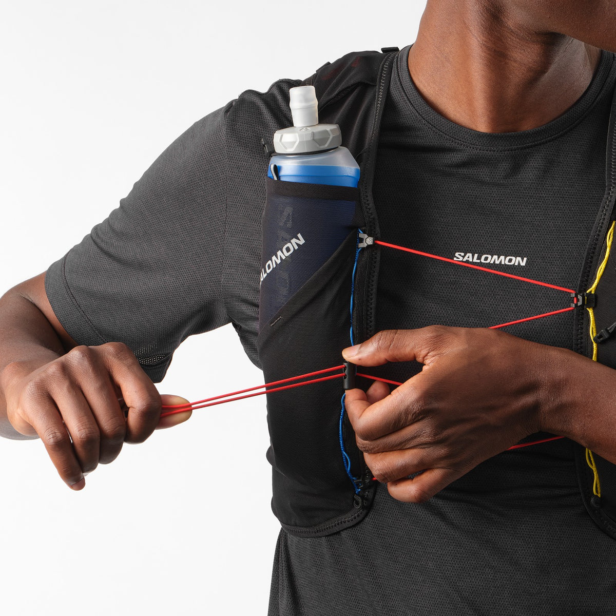 Salomon ADV SKIN 5 RACE FLAG Unisex Running Vest with flasks included
