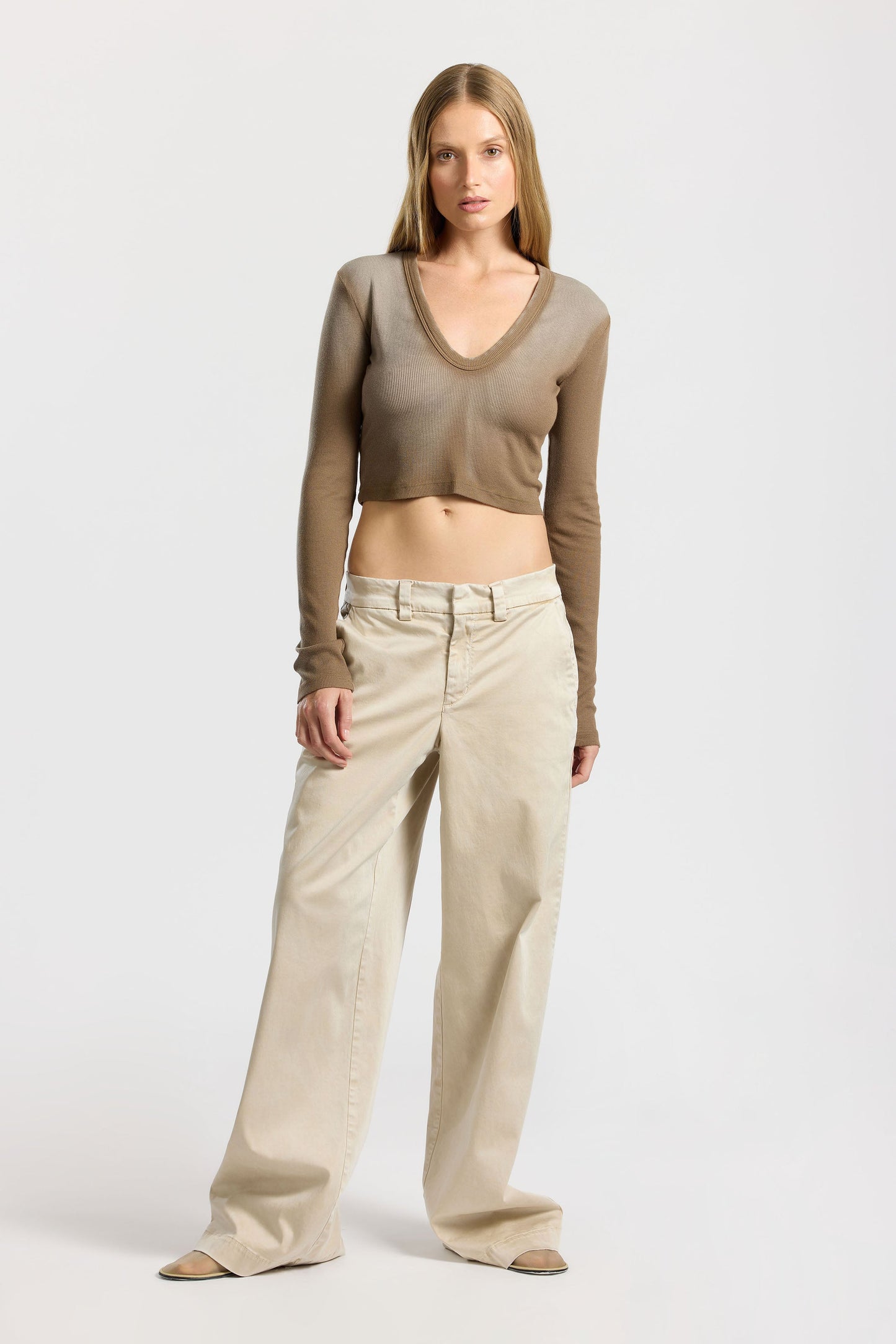 Women Verona Crop U-Neck Shirt - COTTON CITIZEN