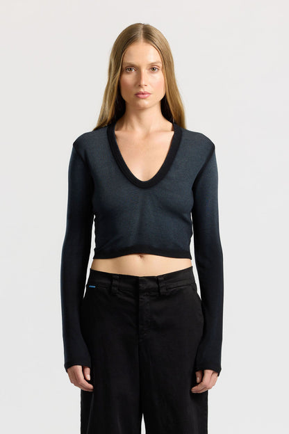 Women Verona Crop U-Neck Shirt - COTTON CITIZEN