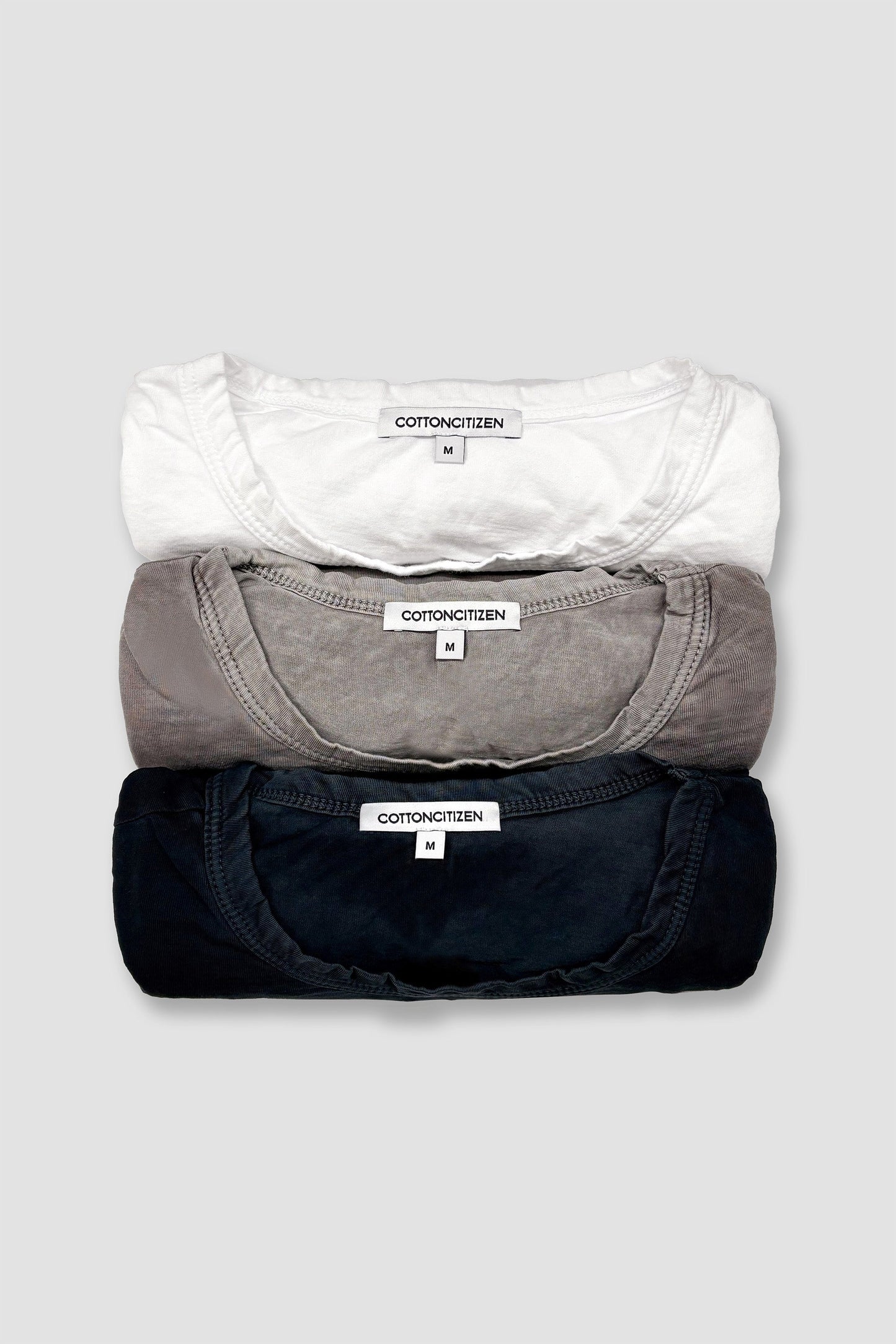Men Classic Crew Long Sleeve Shirt (3-Pack) - COTTON CITIZEN