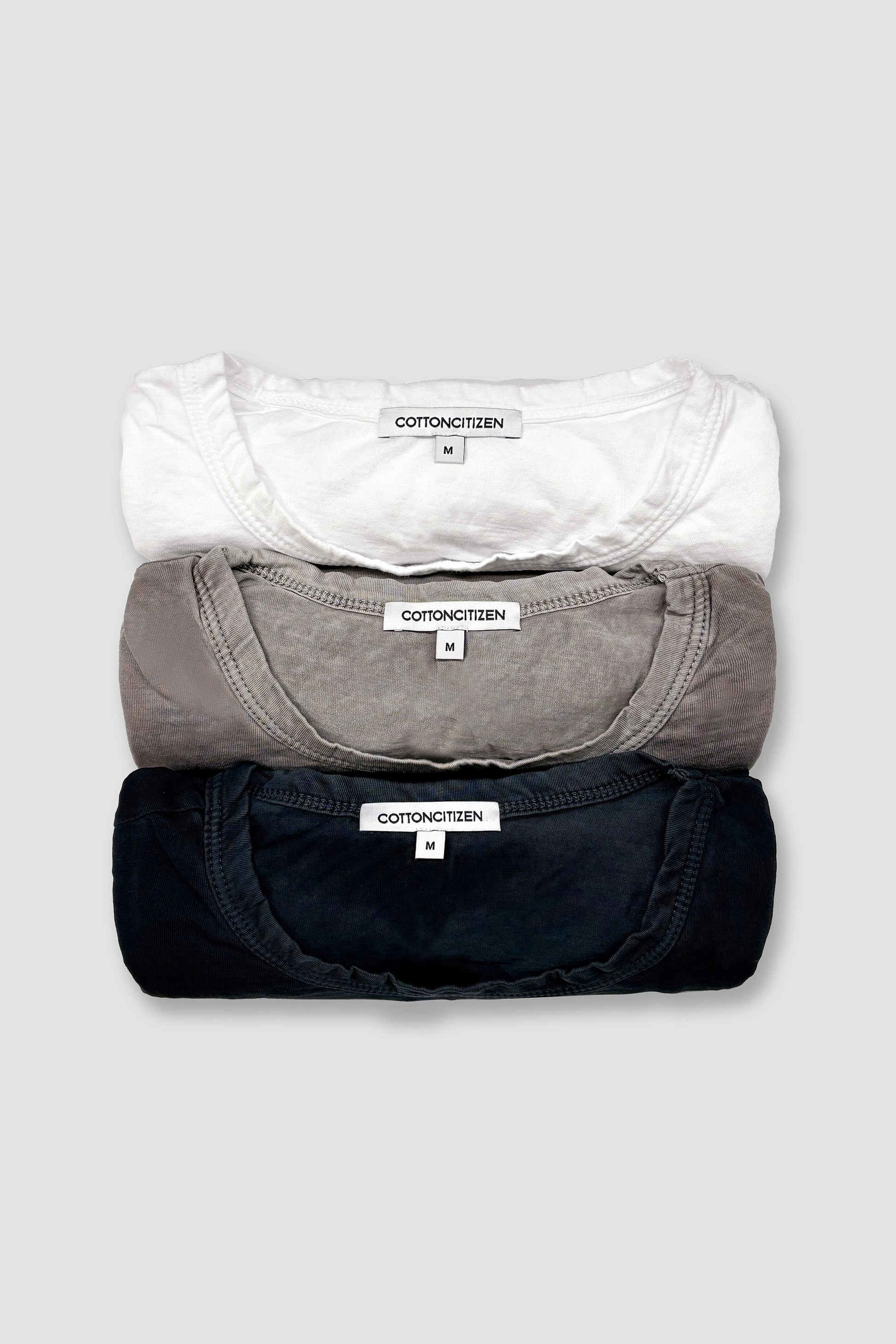 Men Classic Crew Long Sleeve Shirt (3-Pack) - COTTON CITIZEN