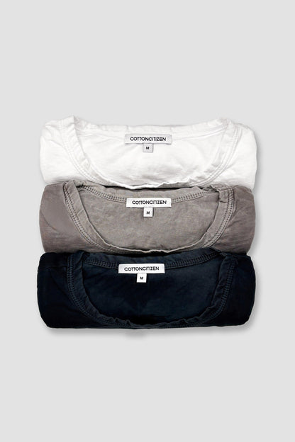 Men Classic Crew Long Sleeve Shirt (3-Pack) - COTTON CITIZEN