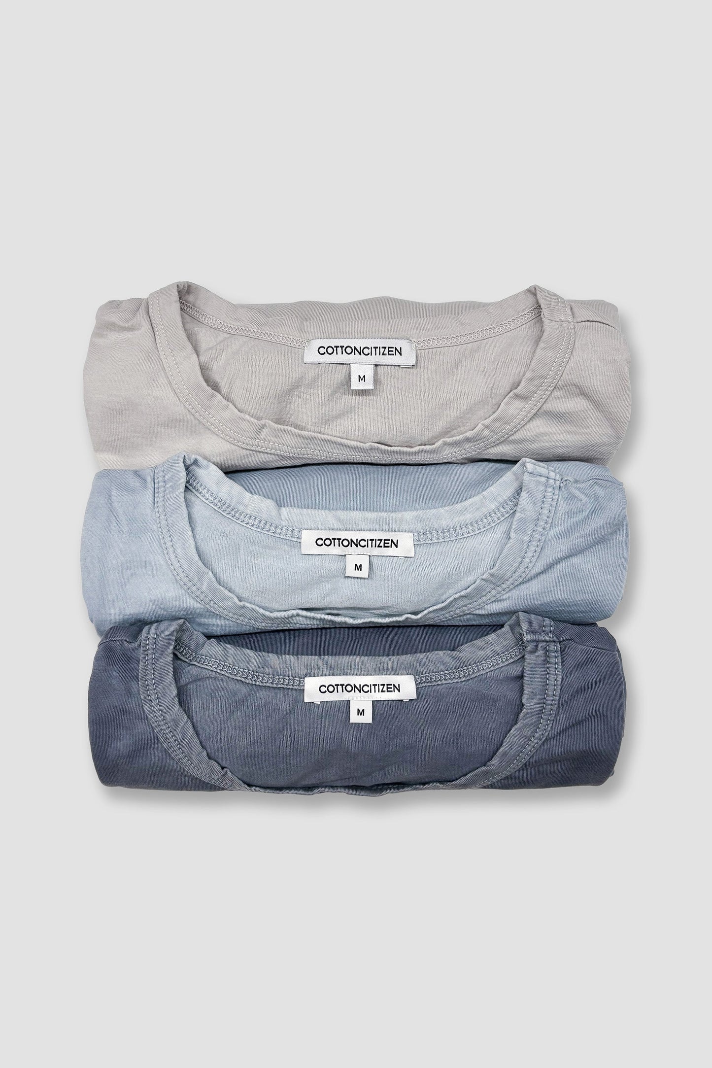 Men Classic Crew Long Sleeve Shirt (3-Pack) - COTTON CITIZEN