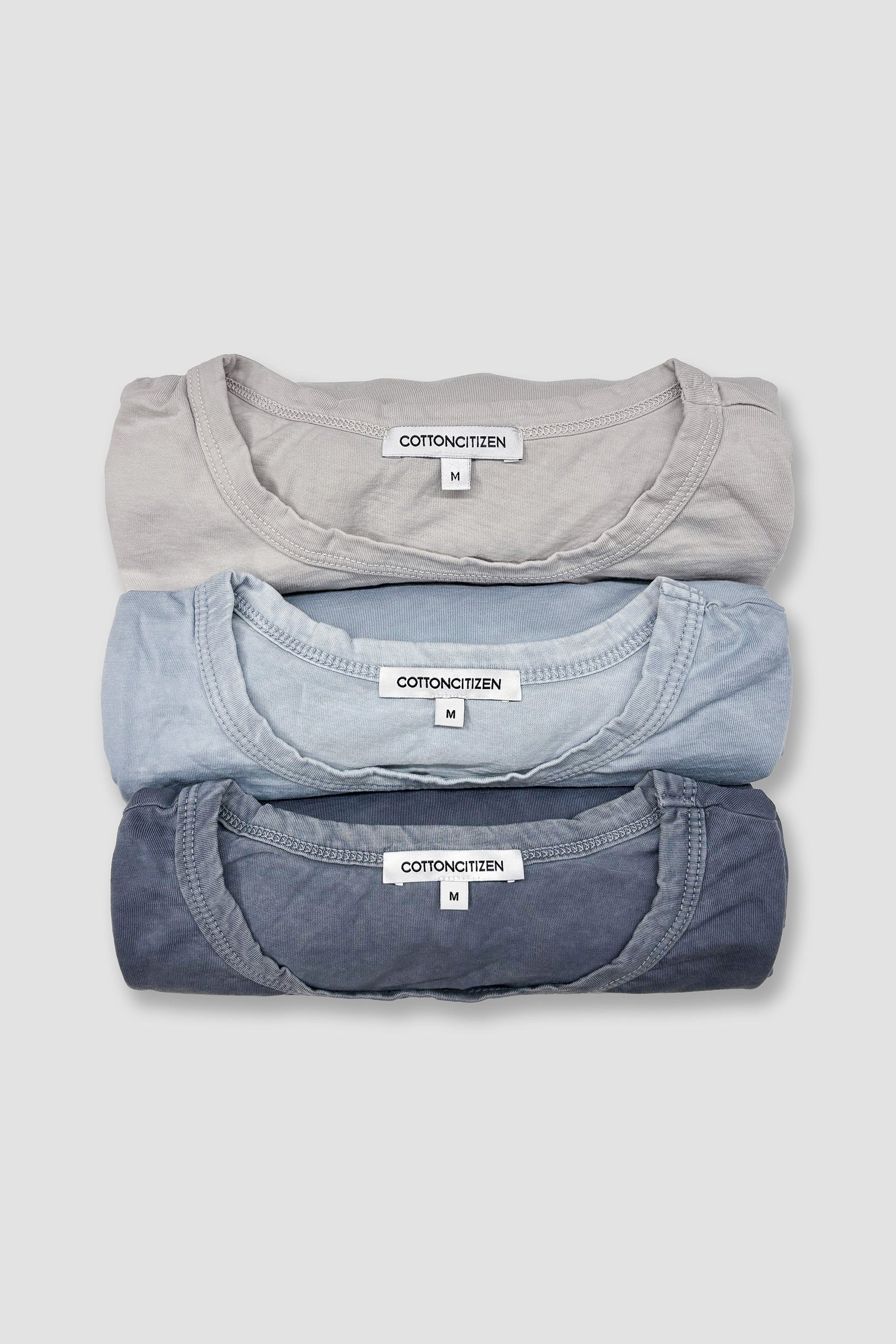Men Classic Crew Long Sleeve Shirt (3-Pack) - COTTON CITIZEN