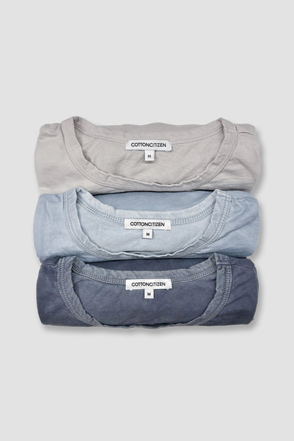 Men Classic Crew Long Sleeve Shirt (3-Pack) - COTTON CITIZEN