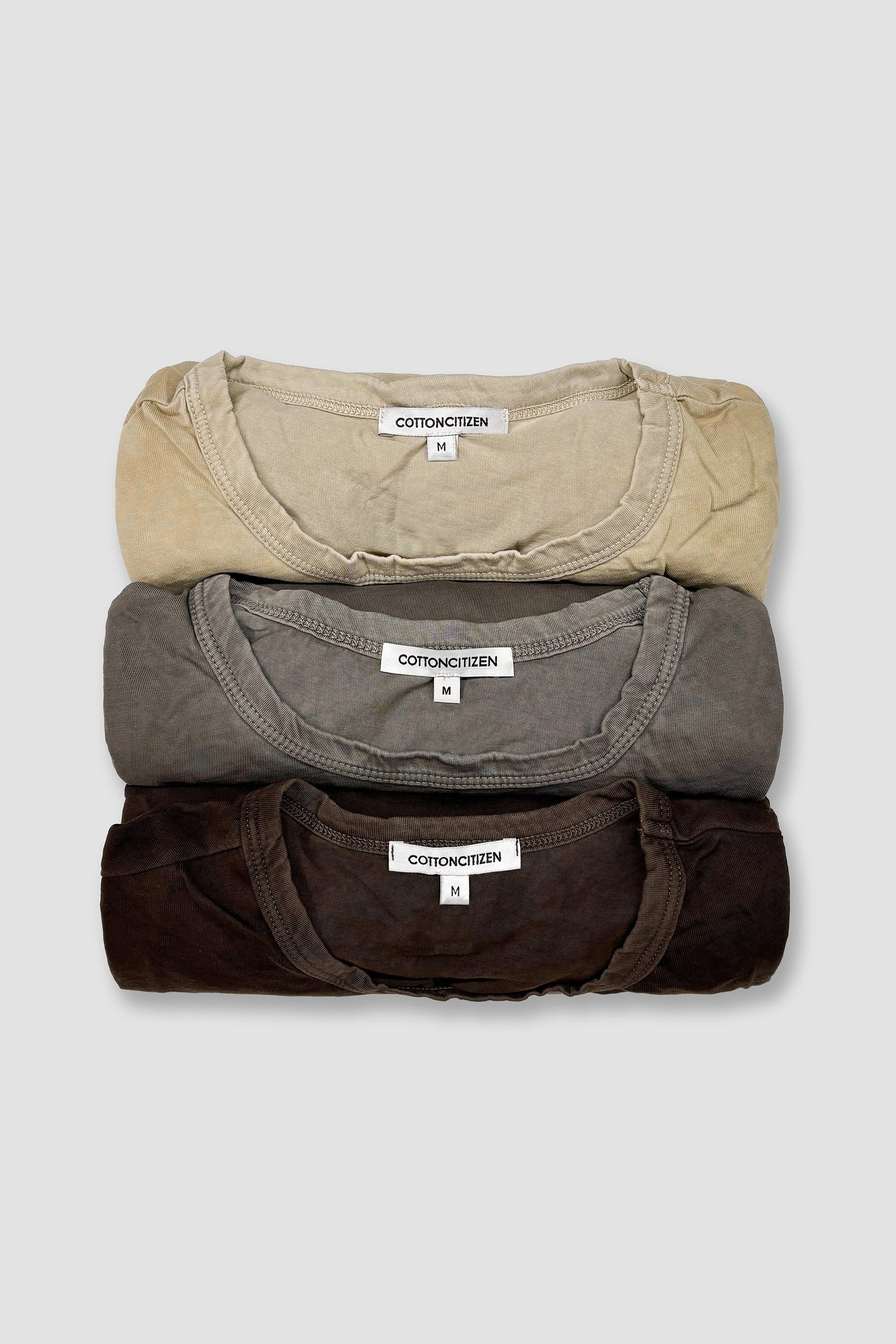Men Classic Crew Long Sleeve Shirt (3-Pack) - COTTON CITIZEN