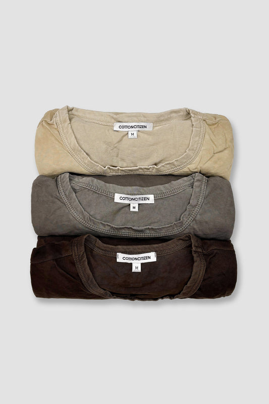 Men Classic Crew Long Sleeve Shirt (3-Pack) - COTTON CITIZEN