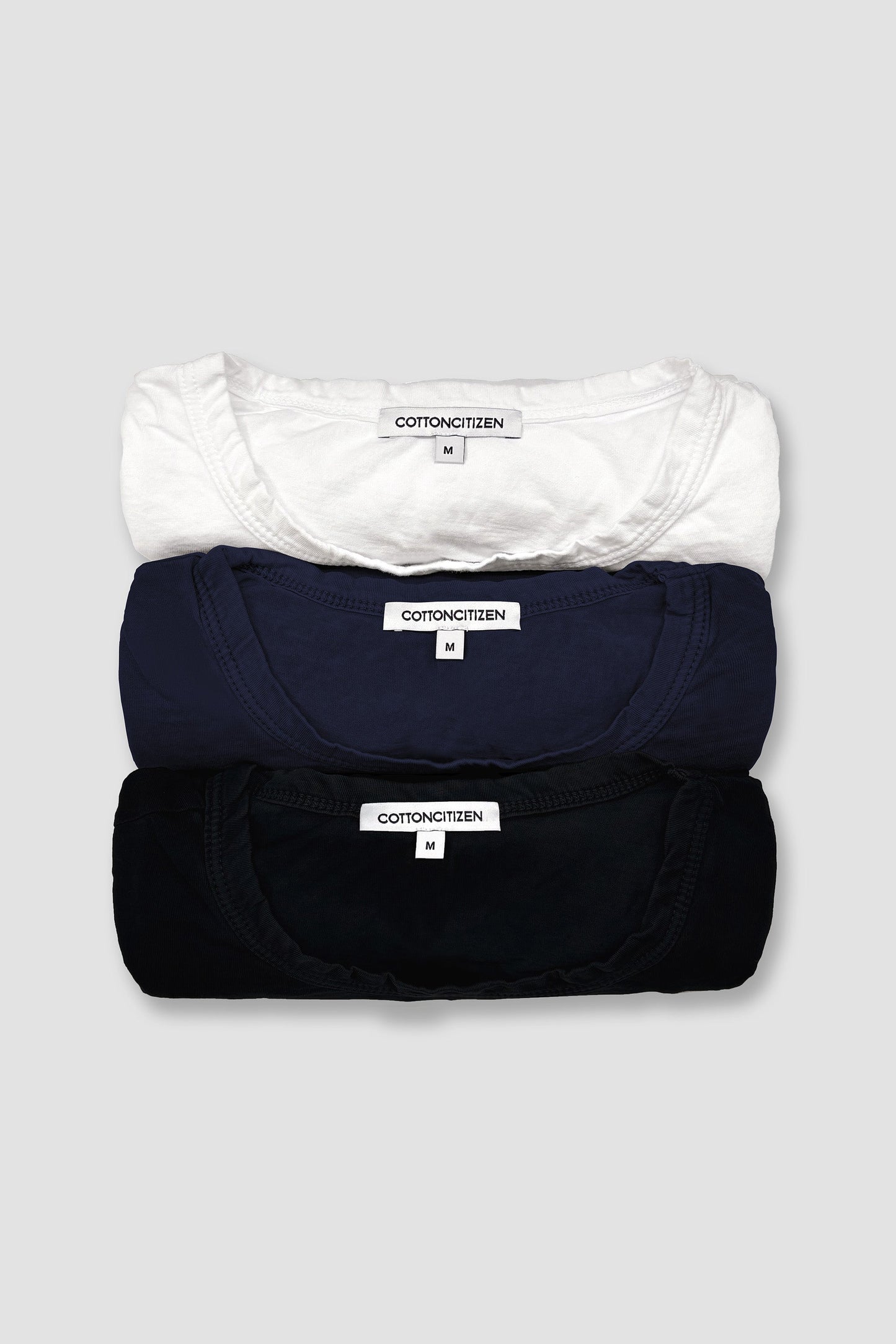 Men Classic Crew Long Sleeve Shirt (3-Pack) - COTTON CITIZEN