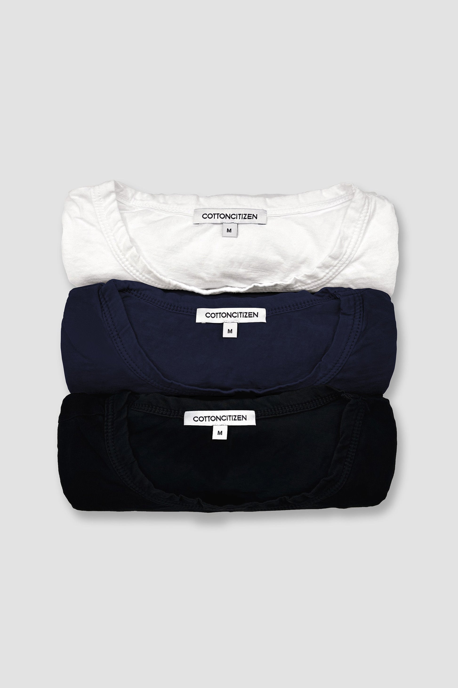 Men Classic Crew Long Sleeve Shirt (3-Pack) - COTTON CITIZEN