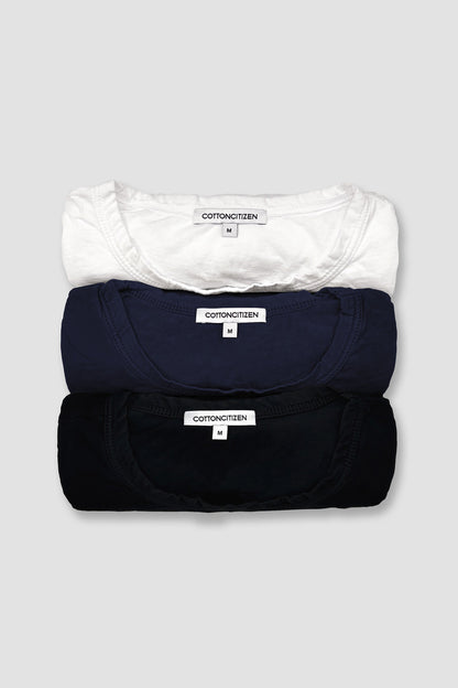 Men Classic Crew Long Sleeve Shirt (3-Pack) - COTTON CITIZEN