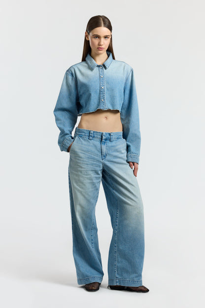 Women Manhattan Crop Shirt - COTTON CITIZEN
