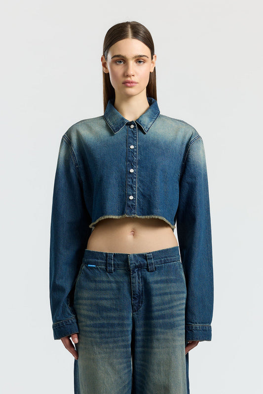 Women Manhattan Crop Shirt - COTTON CITIZEN
