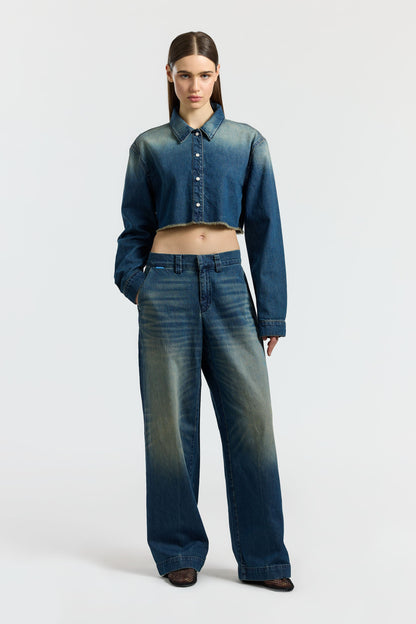 Women Manhattan Crop Shirt - COTTON CITIZEN