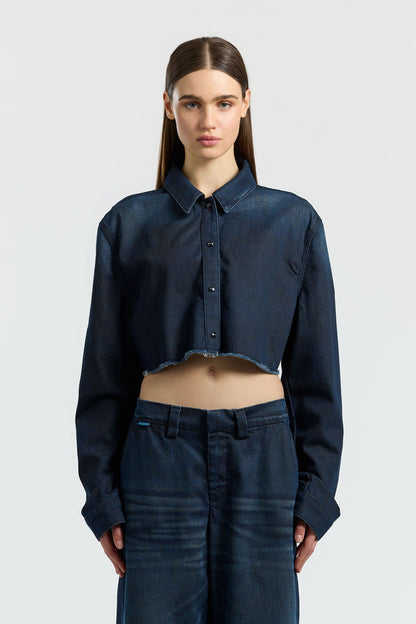 Women Manhattan Crop Shirt - COTTON CITIZEN