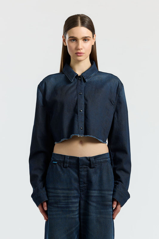 Women Manhattan Crop Shirt - COTTON CITIZEN