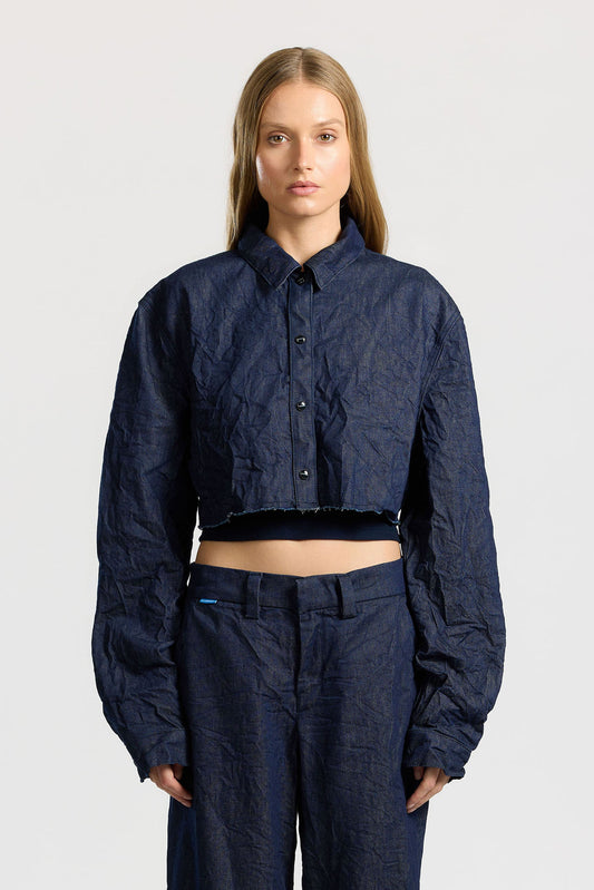 Women Manhattan Crop Shirt - COTTON CITIZEN